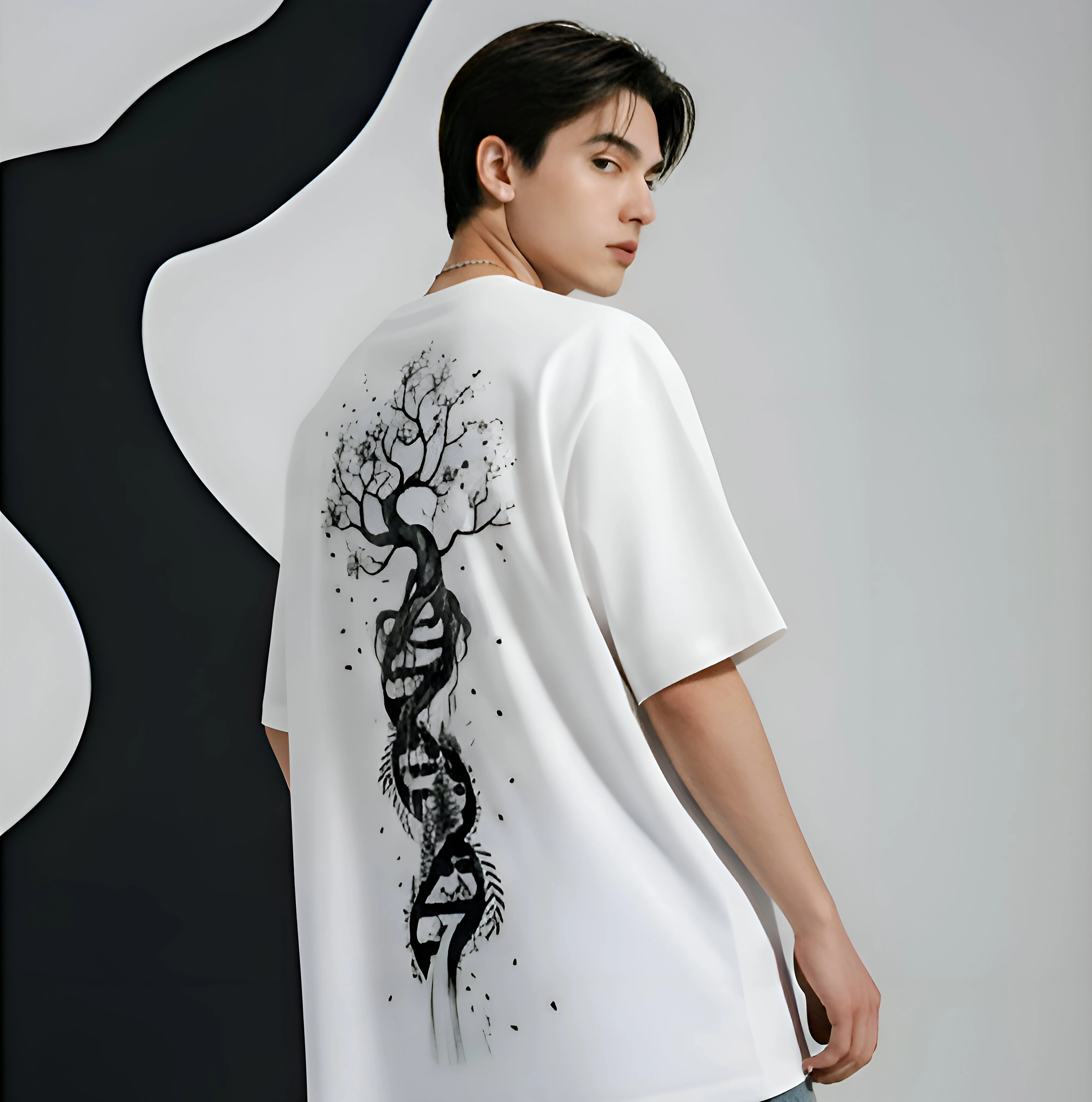 Arzo x Mirch Marx Infinity of Life Oversized Tee – White Edition