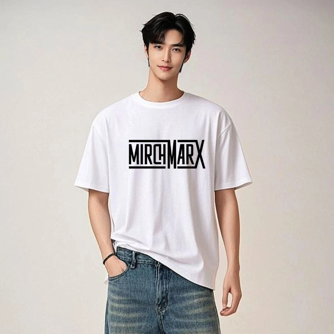 Arzo x Mirch Marx Signature Front Logo Tee – White Edition