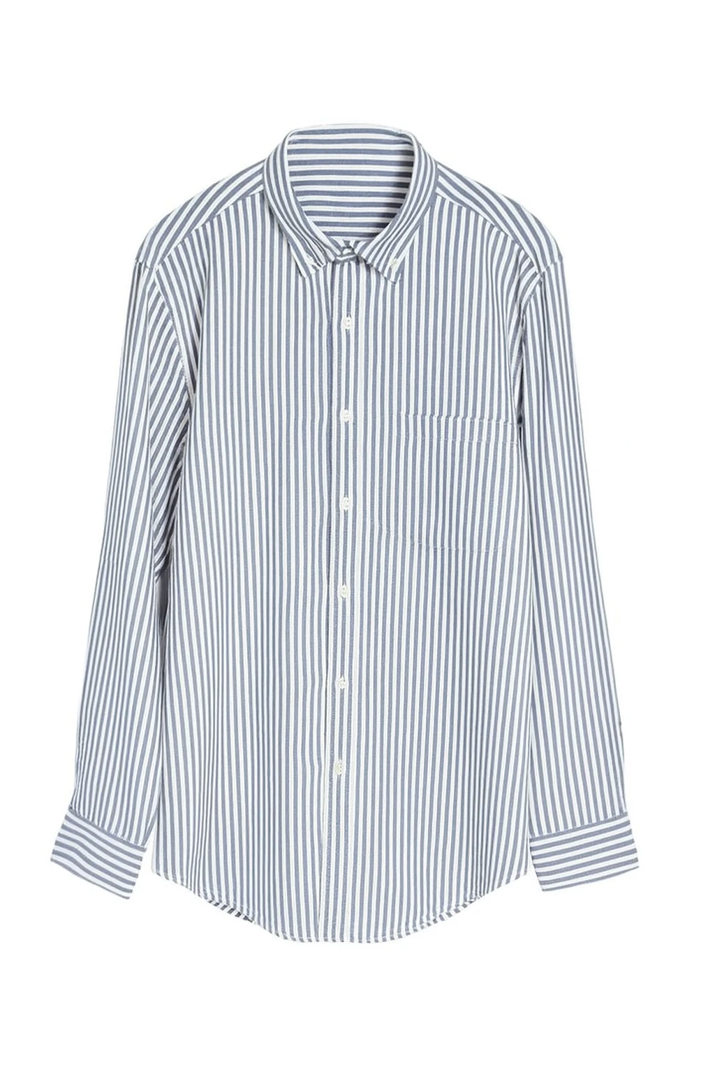ARZO Classic Blue & White Striped Oxford Shirt